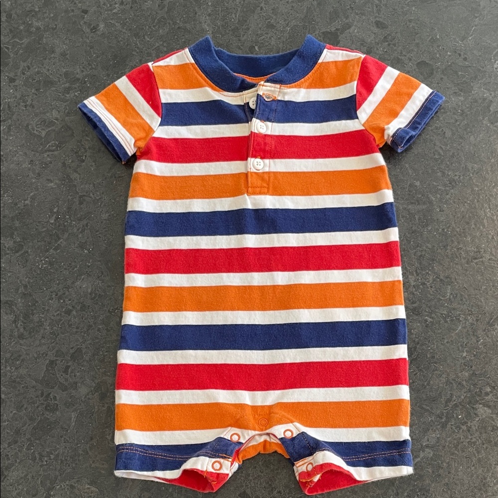 Gymboree Orange and Blue Baby Romper